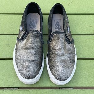 Vans canvas slip on metallic